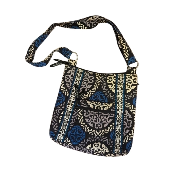 Vera Bradley Blue Crossbody Canterbury Cobalt hipster Bohemian cloth  bag - Picture 6 of 7